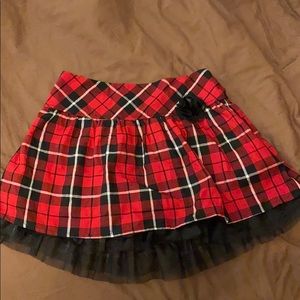Black and white, checkered mini skirt.